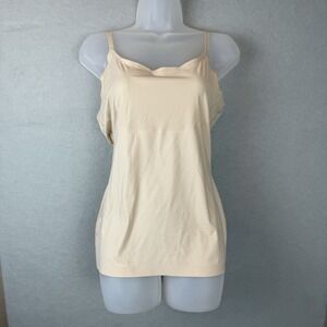 Spanx Shaping Cami Tank Top Womens Sz XL Beige Shapewear Thinstincts